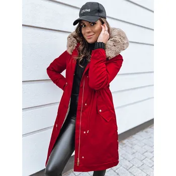 Dámská parka Dámská zimní bunda NADER TY4031 Barva: Červená, Velikost: L