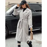 Světle šedý dámský dlouhý oversize kabát CAMELLYN NY0744 Velikost: ONE SIZE