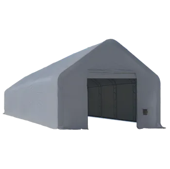 Přístřešek na auto Plachtová hala hranatá HeavyDuty 6,1m x 17,08m x 3,05m/4,88m PVC 650g/m² F65