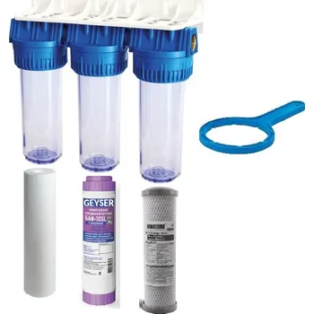 Ochranný vodní filtr Trojitá filtrace 10"x2,5" Fe a Mn, chlor, bakterie Připojení: 1/4"