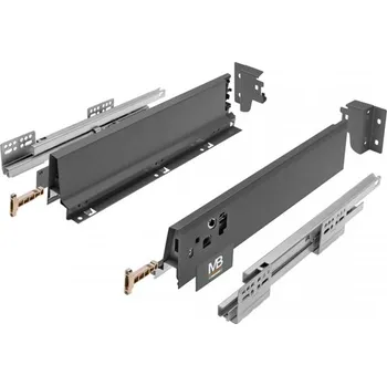 Nábytkové kování GTV Modern Box Square nízký 84mm - 300 mm Antracit 40Kg