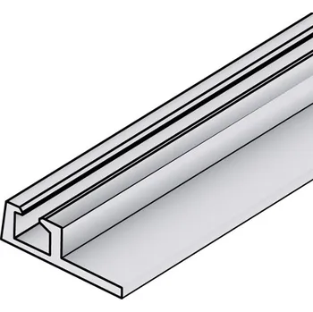 Nábytkové kování Salu Vedení spodní S06N JEDNOŘADÉ stříbrné - 3 m