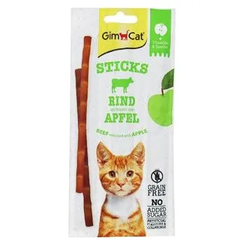 Pamlsek pro kočku Gimcat Superfood Duo-Sticks hovězí+jablko 3ks