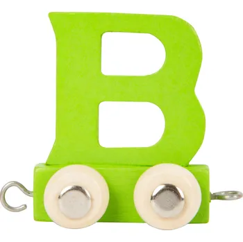 Vláček a vláčkodráha small foot Dřevěný vláček barevná abeceda písmeno B