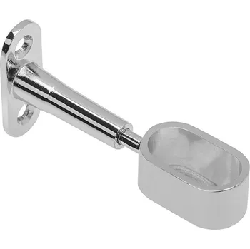 Šatní skříň Držák šatní tyče oválné 15 x 30 mm - zavřený - chrom