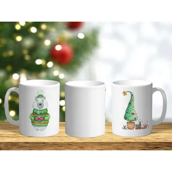 Hrnek Medvídek a vánoční stromeček - Modrá