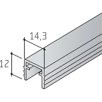 Salu Horní profil S50 pro zafrézování 3m