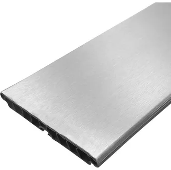 Sokl plastový - 120 mm - hliník broušený - 4m