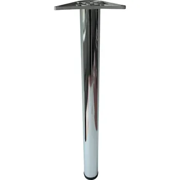 Nábytkové kování GTV Noha stolová 60 x 710 chrom s pevnou paticí (vrchní upevnění)