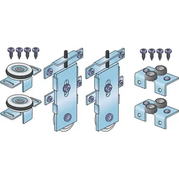 Nábytkové kování Salu Sada S60N-2 dvojkolečko (2ks horní + 2ks spodní)