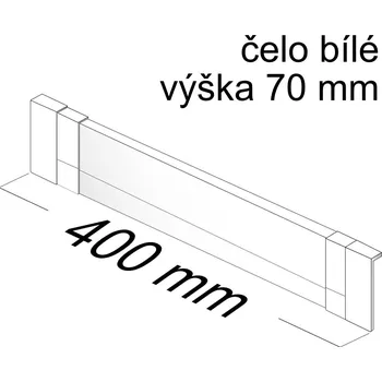 Nábytkové kování Hettich Čelo Atira/InnoTech V70 mm šíře korpusu 400mm bílá