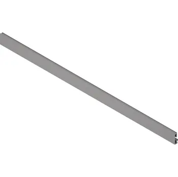 Blum MERIVOBOX přední díl s drážkou pro vnitřní zásuvku/vnitřní výsuv s předním zásuvným prvkem, do KB=1200mm, ke zkrácení, Indium šedá- mat