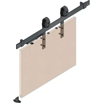 Nábytkové kování Set S90-W2 SC Black 3,0m - s tlumením