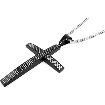 Náhrdelník Steel Jewelry Řetízek Přívěsek KŘÍŽ Chirurgická ocel NH240275 ocelové šperky 1 dárkové balení zdarma