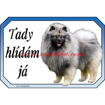 Cedulka keeshond, špic - Bez samolepicí vrstvy