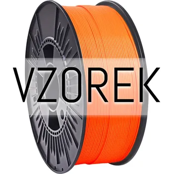 Filament NEBULA PLA vzorek - 10 m Barva: JASNĚ ORANŽOVÁ (ORANGE FLUO)