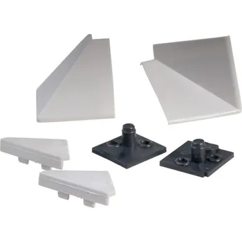 soklová lišta Set elementů k liště L220/L230 - sv.šedá (hliník)