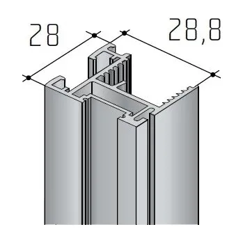 Nábytkové kování Salu Profil S10N - stříbrný elox