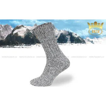 Pánské ponožky Pánské ponožky zimní HOZA Molin od 129kč - H022 Barva: šedá melír, Velikost: 32-33