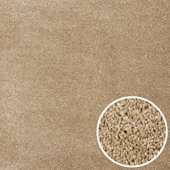 Koberec Metrážový koberec Velur Ultra béžový, na míru, šíře 4m, béžová, filc, kancelář, AladinWorld Expres - 1 rok na vrácení + DOPRAVA ZDARMA k Vám i zpět