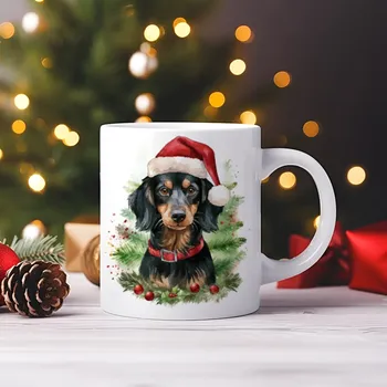 Hrnek - Jezevčík dlouhosrstý - Žlutá