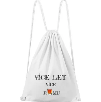 Městský batoh DOBRÝ TRIKO Bavlněný batoh s potiskem Více rumu Barva: Bílá