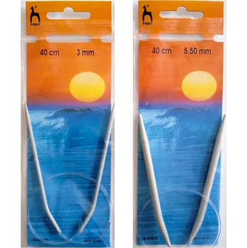 Nástroj na niť a příze 60cm - 3mm - kruhová jehlice PONY (Kvalitní kruhová jehlice s pevným spojem)