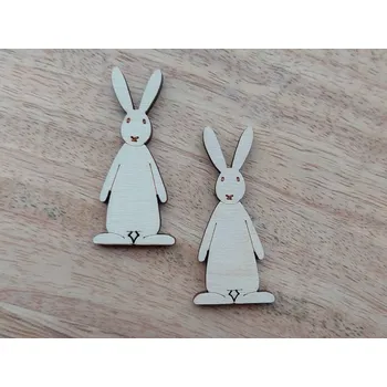 Velikonoční dekorace Dřevěný zajíc - 4 cm