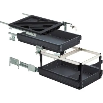Hettich Kontejner Set 244/530 s částečnými výsuvy černý