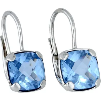 Náušnice Goldstore Náušnice bílé zlato vybroušené akvamaríny Váha: 2.75 g