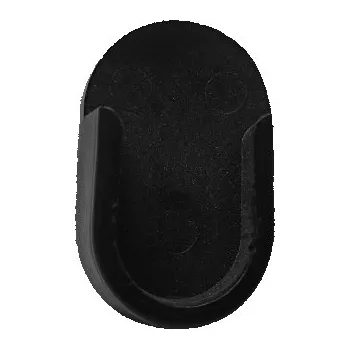 Nábytkové kování Podpěra šatní tyče oválná - plast černý