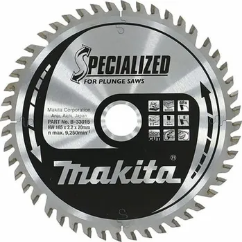 Okružní pila Makita Slinutá pila na dřevo SPECIALIZED 165*20MM 48Z (1 ks)