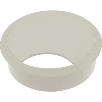 Nábytkové kování Průchodka na kabely plastová o 60 mm - bílá