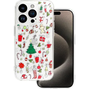 Pouzdro na mobilní telefon Zadní kryt TEL PROTECT Christmas Clear pro iPhone 16 Design 2