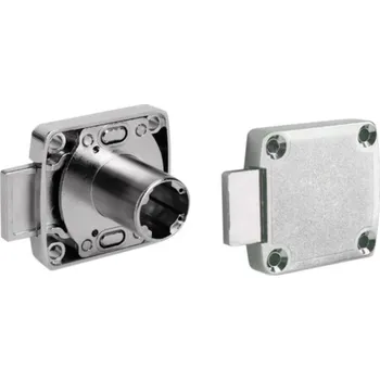 Nábytkové kování Burg Zámek jednocestný hranatý BURG - nikl