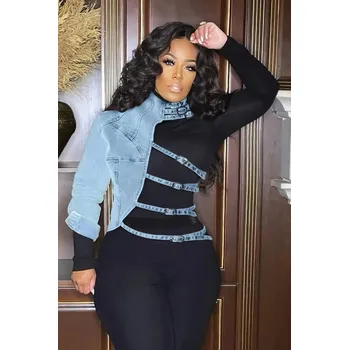 Dámský bomber Dámská asymetrická prošívaná bunda Velikost: XL, Barva (Varianta): blue 3