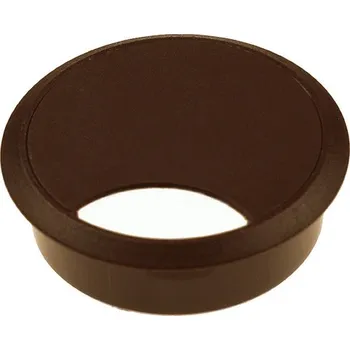 Nábytkové kování Průchodka na kabely plastová prům.70mm - hnědá