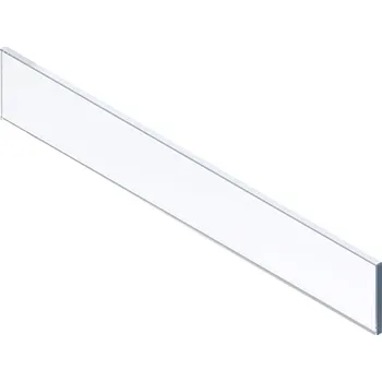 Blum MERIVOBOX přední zásuvný prvek ze skla, čirý, KB: 600 mm, výška H: 75 mm, síla: 8 mm pro 18/19 mm bok korpusu