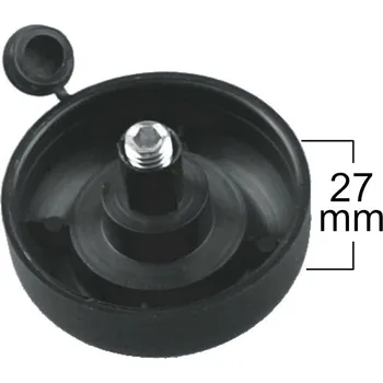 Nábytkové kování Nožka regulační plastová H - 27 mm černá