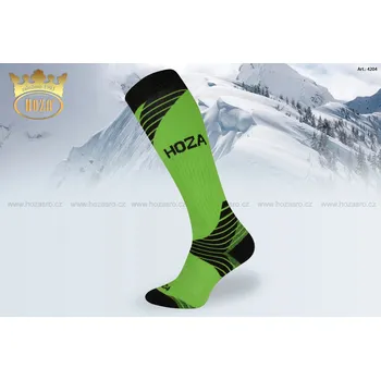 Dámské ponožky HOZA Thermo vysoce hřejivé podkolenky - zimní - H4204 Barva: Zelená, Velikost: 24-25