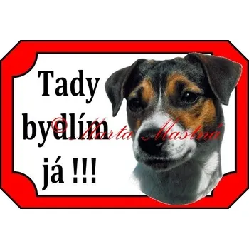 Cedulka Parson, Jack Russel teriér bydlím - Bez samolepicí vrstvy