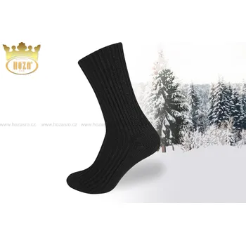 Pánské ponožky Zimní ponožky HOZA Lída - zdravotní od 99kč - H006-A Barva: černá, Velikost: 32-33