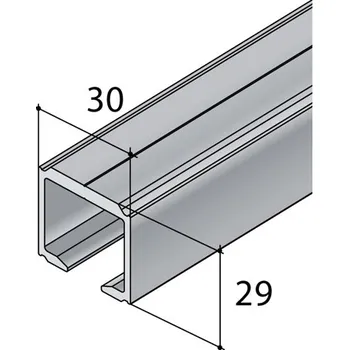Nábytkové kování Salu Profil S40/S80N hliník 3bm