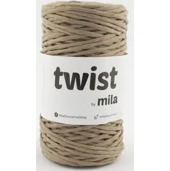 Příze Šňůra na macramé Mila TWIST 3mm - cappuccino (Rozčesatelná)