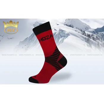 Dámské ponožky Funkční Thermo HOZA - vysoce hřejivé ponožky - H3414 Barva: červená, Velikost: 26-27