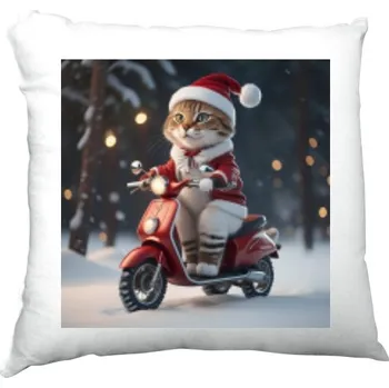 Pánské tričko Polštář saténový s potiskem Vánoční kočička