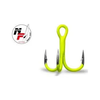 Rybářský háček Trojháček Gurza Fluo Chartrez vel. 8, 3ks UV