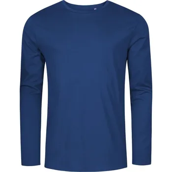 Pánské oblečení Promodoro Pánské triko s dlouhým rukávem X.O Barva: Modrá námořní, Velikost: XL
