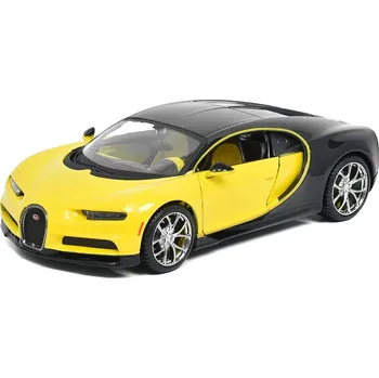 autíčko Bugatti Chiron žlutá 1:24 - Maisto Exotics Bugatti Chiron 1/24 - kovový model auta
