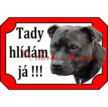 Cedulka staford, pitbul žíhaný - Bez samolepicí vrstvy
